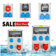 Baustromverteiler Leistungsschalter Verteilerkasten Aufputz Gehäuse Steckdose.