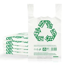 500 Stück Tragetaschen Plastiktüten Hemdchentragetaschen Tüten - Weiß Beutel