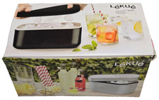 Lékué Eiswürfelbox Schwarz – Silikondeckel & Behälter - 12 x 22 x 8 cm (2639 A3)