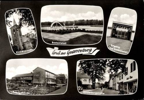 Gnarrenburg 5x ansichten - ak,