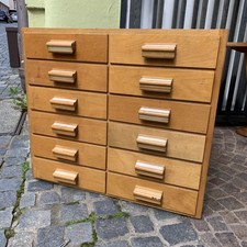 Schubladenschrank (12er) Schrank Schubfächer Schränkchen Karteischrank vintage