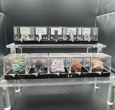 Mineralien Sammlung / Konvolut - 10x Micromounts in Perky Boxen - diverse