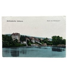 Postkarte AK Woltersdorf Schleuse b. Berlin Schiffe Boot Gl. 1925 Erkner