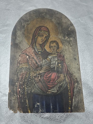 Antike ikone maria mit - antike,
