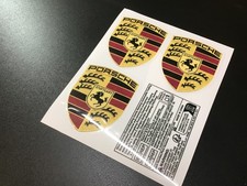 3 x Porsche Wappen Aufkleber