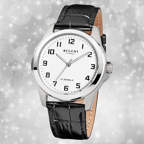 Armbanduhr leder schwarz - leder,