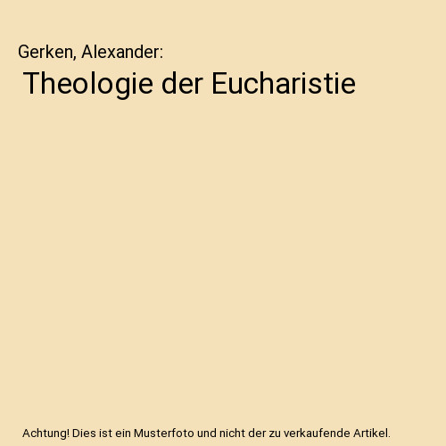 Theologie der eucharistie - theologie,