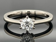 RING GR. 18 (CA.56) AUS 585/-WEIßGOLD MIT BRILLANT (CA. 0,50 CT.)  SCHMUCKJAGD