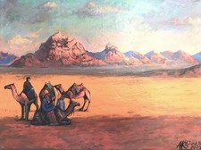 Orientalische Acryl Gemälde 