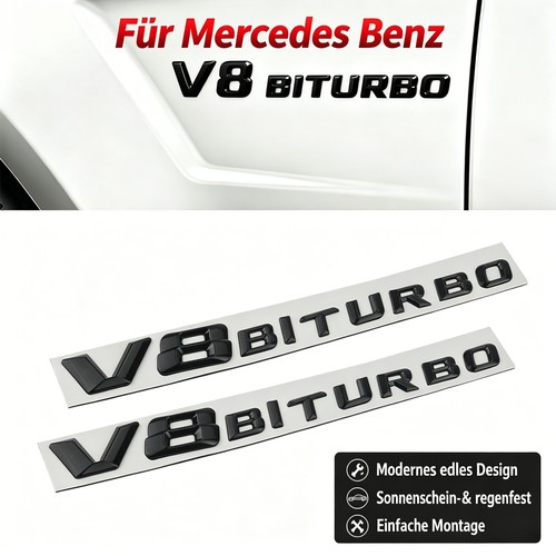2pcs schriftzug biturbo - 3d, v8