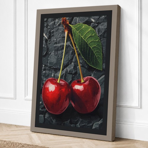 Kirschen mit blatt - kirschen, botanisches