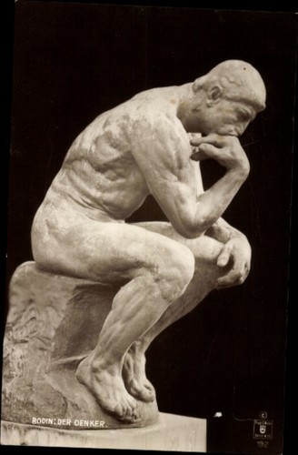 Skulptur der denker rodin - ak,