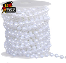 Perlengirlande 15m weiss 6mm