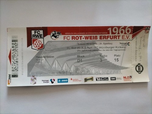 Sammler ticket fc rot - 15/16,
