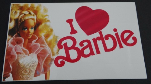 Werbe aufkleber love - love, barbie
