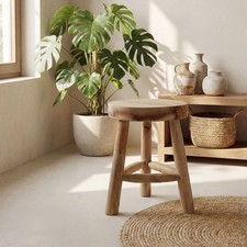 Hocker dreibein teakholz 40 - hocker,