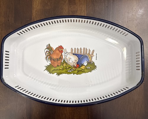 Enamel bread basket - enamel, by