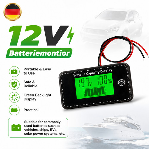 Batterieanzeige voltmeter - batterieanzeige,