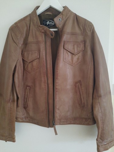 Gille lederjacke beige - lederjacke, wie