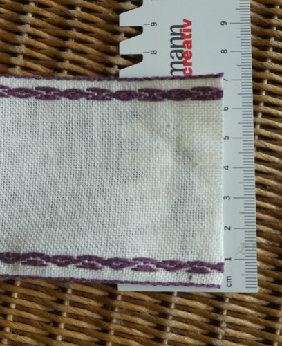 Stickband leinen farbe - -,