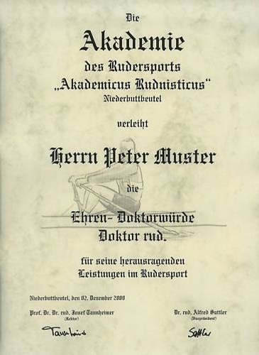 Diplom urkunde ehren doktor - urkunde,