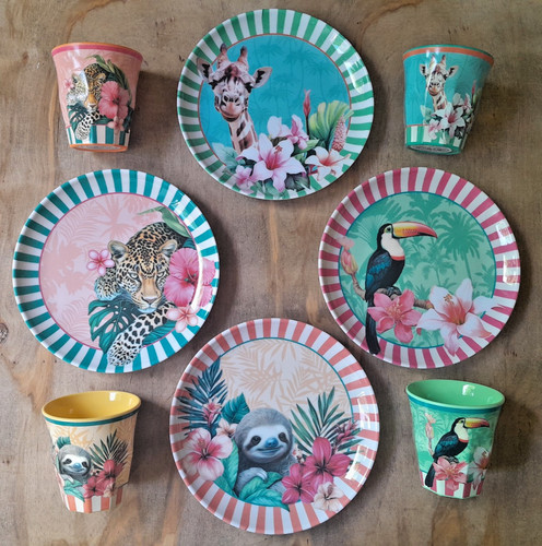 Melamin geschirr set - geschirr, 4