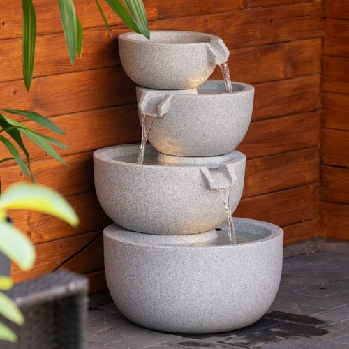 Gartenbrunnen mit led brunnen - mit,