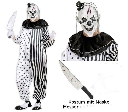Kostüm killer clown pierrot - kostüm,
