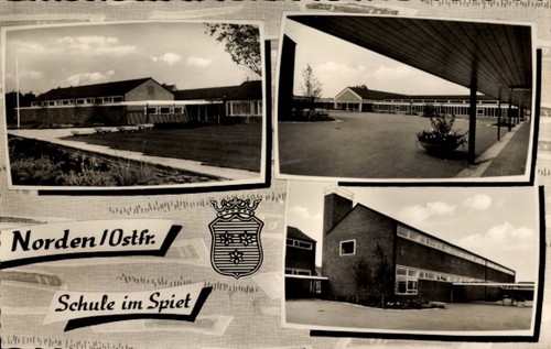 Norden ostfriesland schule - ak, ostfriesland,