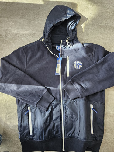 Schalke fleecejacke kapuze - fleecejacke,