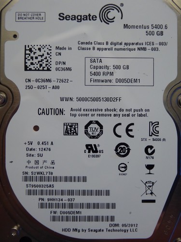 Seagate st9500325as s2w - st9500325as,
