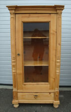 Antik Fichte Vitrinenschrank