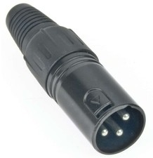 3-pol XLR Stecker schwarz 3
