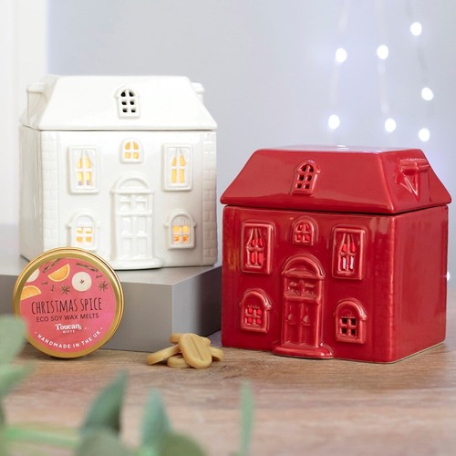 Keramik rot haus weihnachten - rot,
