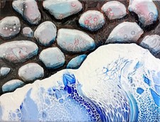 Abstract Stones Sea Acrylic