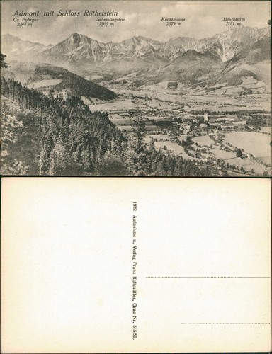 Ansichtskarte admont stadt mit - stadt,