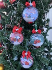 4 Snoopy Weihnachtskugeln