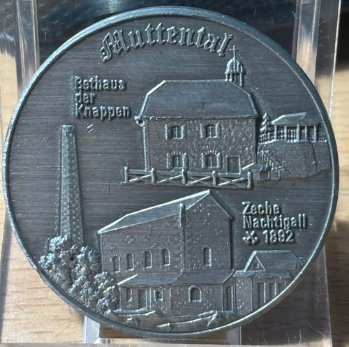 Medaille bergbau witten - bergbau,