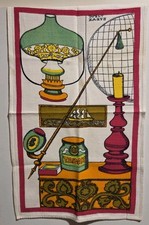 DDR MALIMO TROCKEN GESCHIRRTUCH farbig - 38 x 63 cm VINTAGE OSTALGIE 