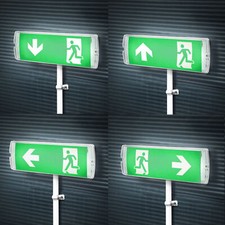 LED Notleuchte 3W Aufputz IP65 Notbeleuchtung Notausgangslicht Leuchtschild