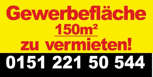 Werbebanner gewerbefläche - gewerbefläche, zu