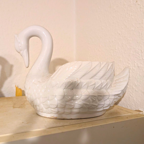 Dekofigur übertopf schwan - dekofigur,