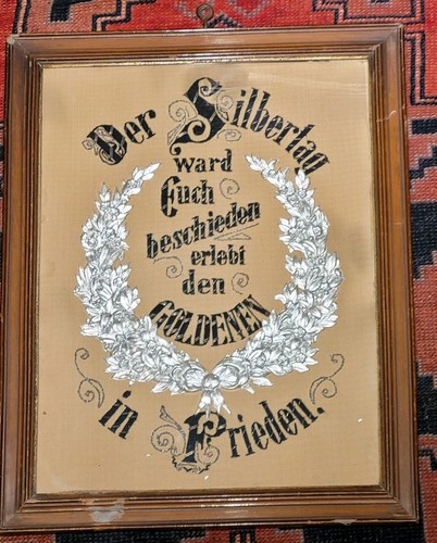 Antik haus spruch bild - bild, leinen