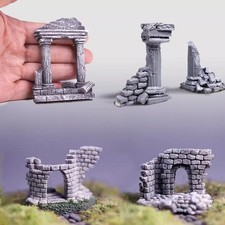 Diorama-Architekturmodell Römisches verlassenes Gebäudemodell Burgruin Modell