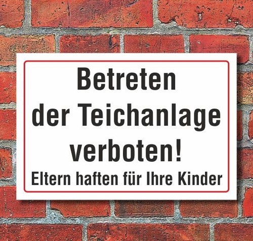 Schild betreten der - betreten,