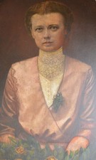 Ölgemälde 19. Jh. Damen Portrait Frauen Bildnis