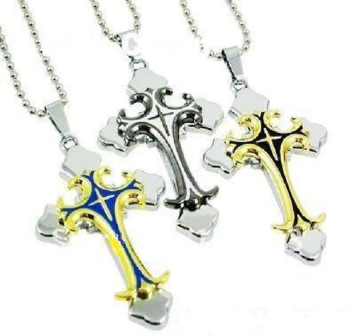 Anhänger kreuz silber gold - anhänger,