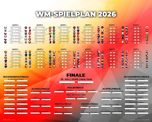 Spielplan poster - spielplan,