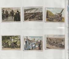 6 Sammelbilder vor 1945 - Zigarettenbilder - WKI - Der Weltkrieg - Eckstein Rar.