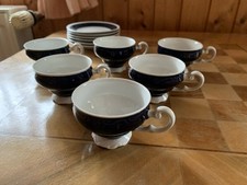 Mokka Tasse Kobalt Weimarer Porzellan Set 6 Stück Echt Katharina 0001 Kobalt